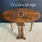 Rare Burr Walnut Miniature Sutherland Table