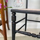 Edwardian chairs with rattan seats, lightly distressed in Ash Black- PAIR OF 2 CHAIRS