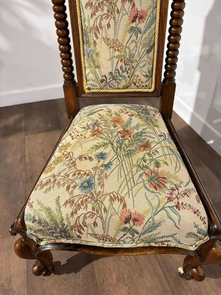 Victorian Walnut Prie-Dieu with Tapestry Upholstery Circa: 1870