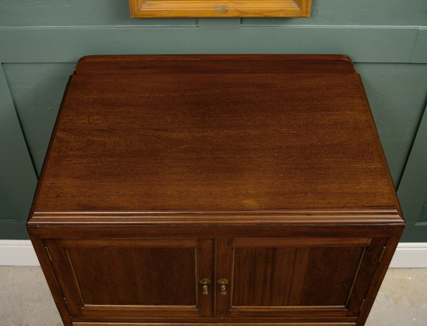 Mahogany Tallboy Cupboard with Drawers - Mid Century