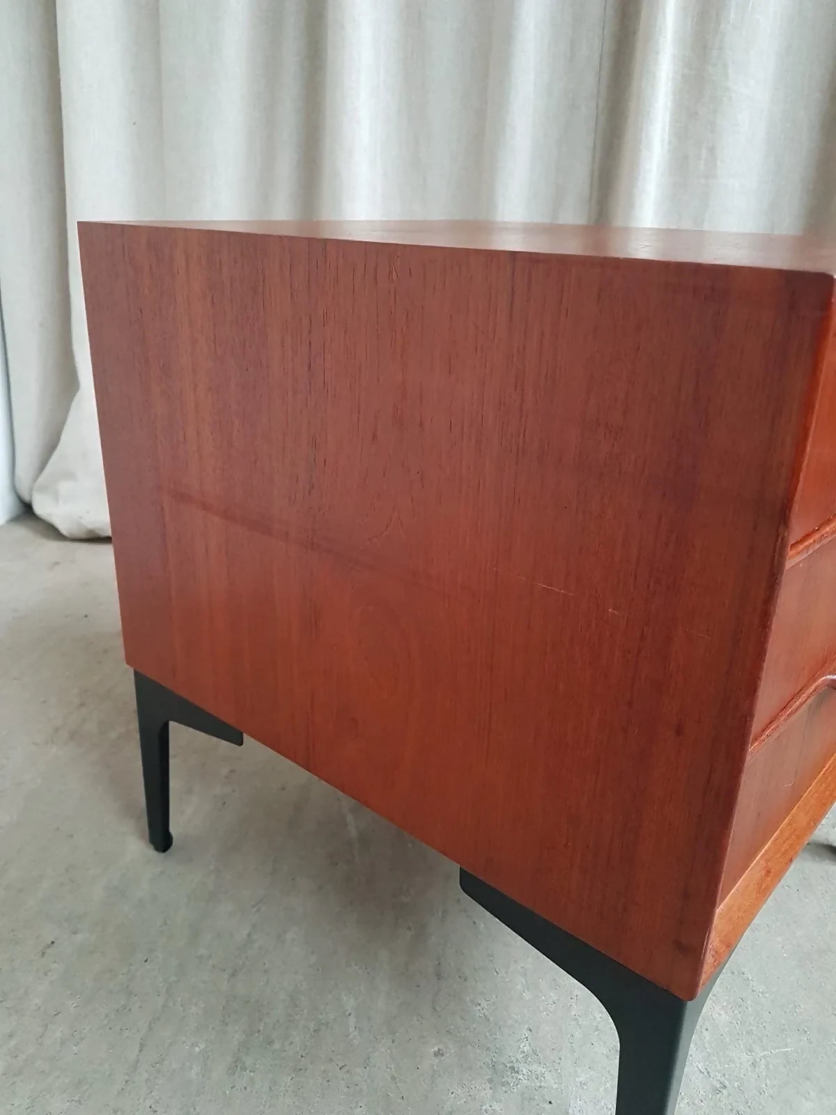 Vintage Pair of Danish Mid Century Bedside Chest Of Drawers Tables Retro Scandi R901