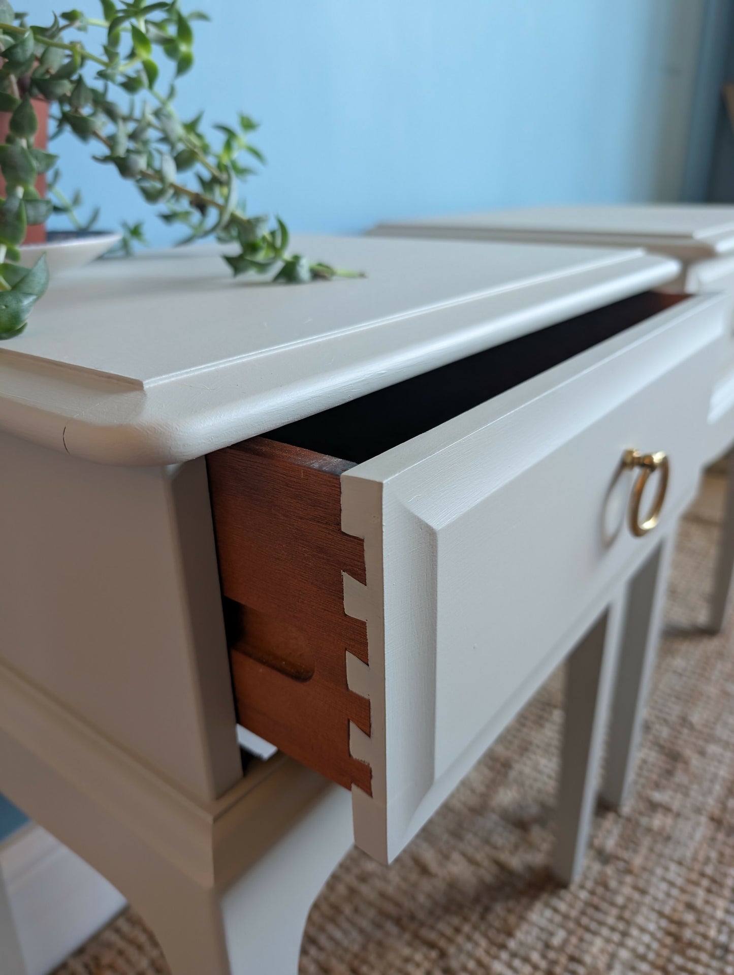 Hand painted Stag bedside cabinets