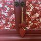Cabinet Refinished in Red with Floral Decoupage