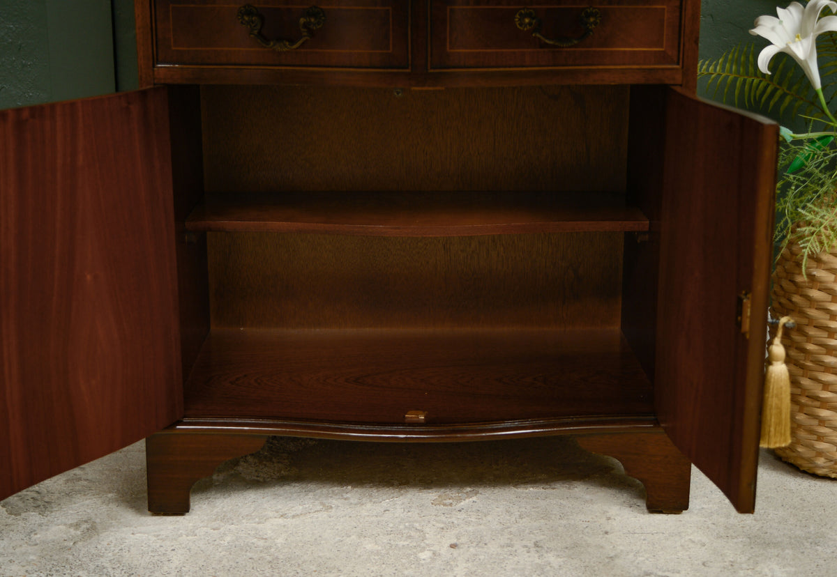 Regency Georgian Style Drinks Cocktail Cabinet - Chest on Chest - Mahogany