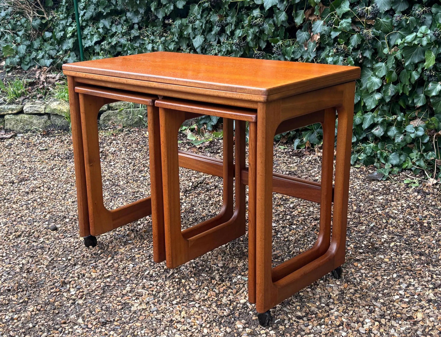 Mid Century McIntosh Triform Teak Nest Of Tables c,1960s