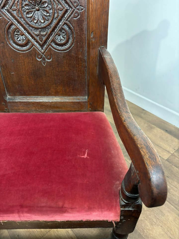 Early 19th Century Oak Hall Chair