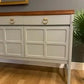 Farrow & balls “Pigeon” Vintage Nathan sideboard with naked top