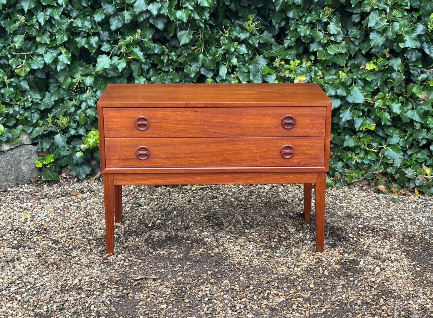 Vintage 1960's Danish Low Chest Of Drawers