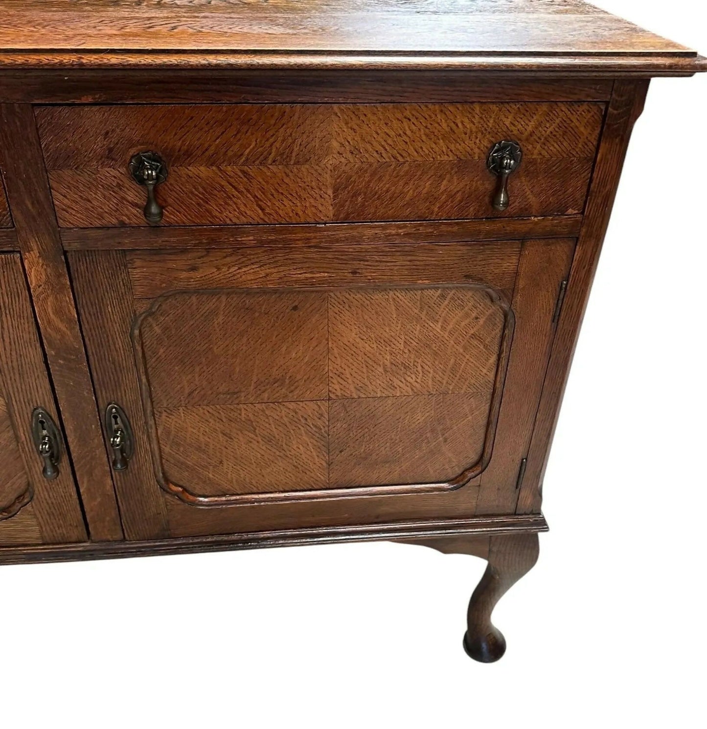 Vintage Oak early 20th C sideboard cupboard