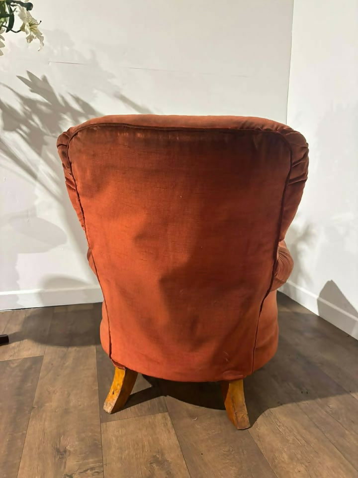 Victorian Button Back Upholstered Armchair