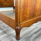 Bed Vintage French Louis XVI Oak Double Bed Frame Carved Headboard LOT 3788