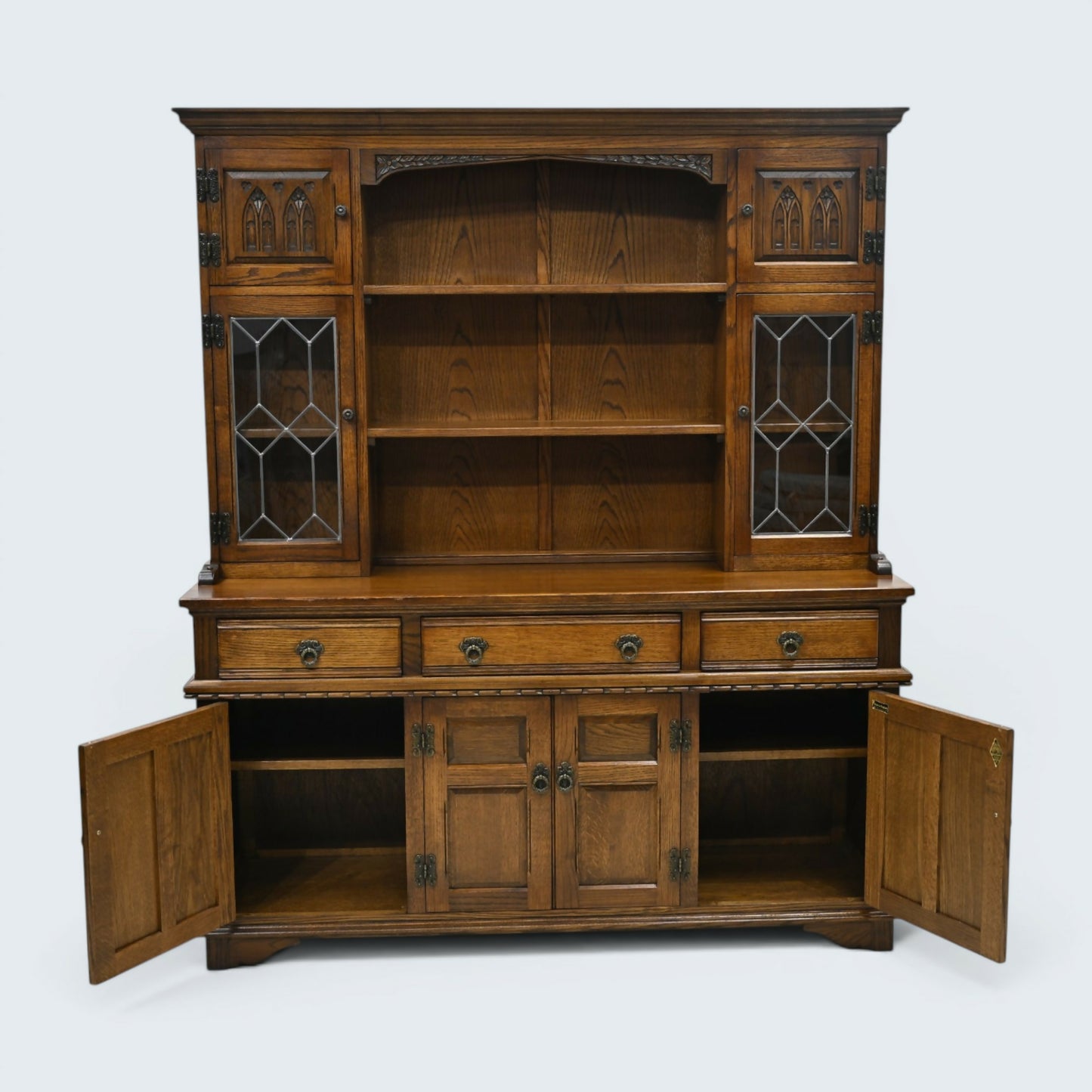 Old Charm Oak Dresser Warwick Light Oak Finish Sideboard FREE UK Delivery*