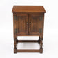 Old Charm Pedestal Cabinet Cupboard Linenfold Doors Tudor Brown FREE DELIVERY*. SBR9485/2308D