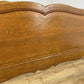 Bed Vintage French Louis XVI Oak Double Bed Frame Carved Headboard LOT 6380