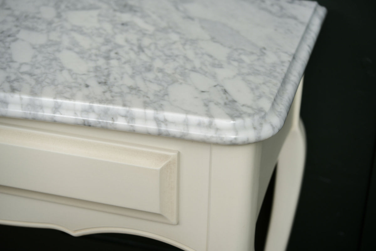 Laura Ashley Provencale Console Table with Marble Top - Ivory
