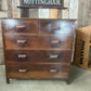 Antique Art Deco Mahogany Two over Three Chest of Drawers, Harris Lebus