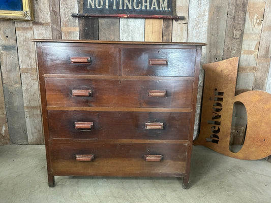 Antique Art Deco Mahogany Two over Three Chest of Drawers, Harris Lebus