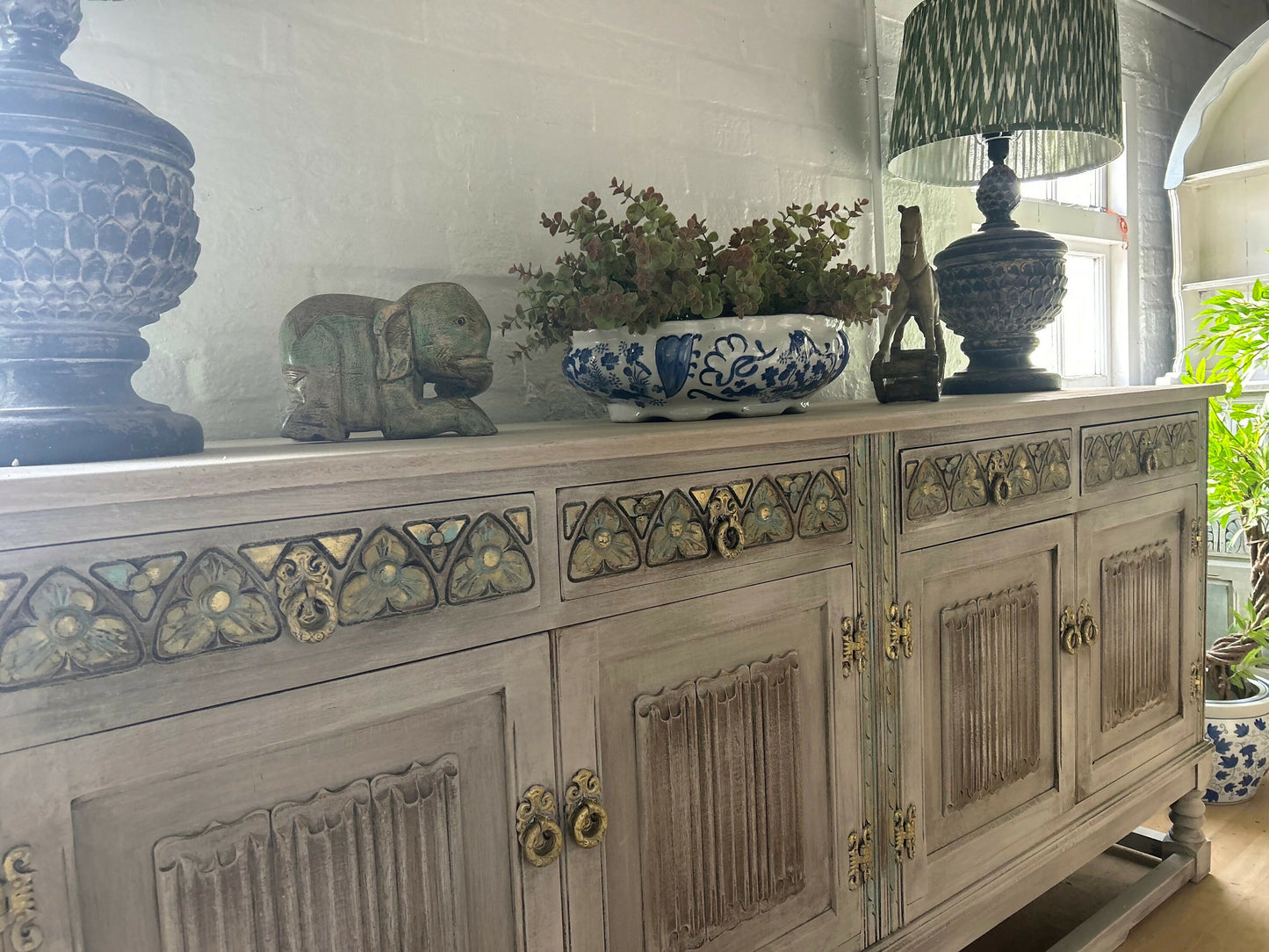 Vintage Carved Sideboard