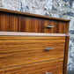 Lebus Chest of Drawers: Mid-Century Modern Tallboy Cabinet Four Drawer