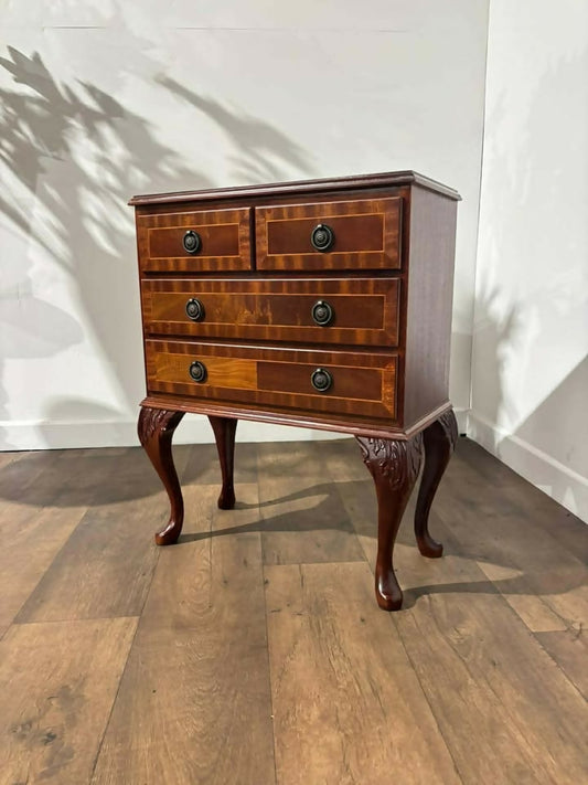 Reproduction Inlaid Mahogany Dwarf Chest