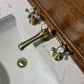 Vintage Wooden Oak Double Vanity Unit