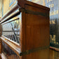 Antique Globe Wernicke Oak Five Stacking Modular Barristers Solicitors Office Glazed Bookcase Cabinet, c1930