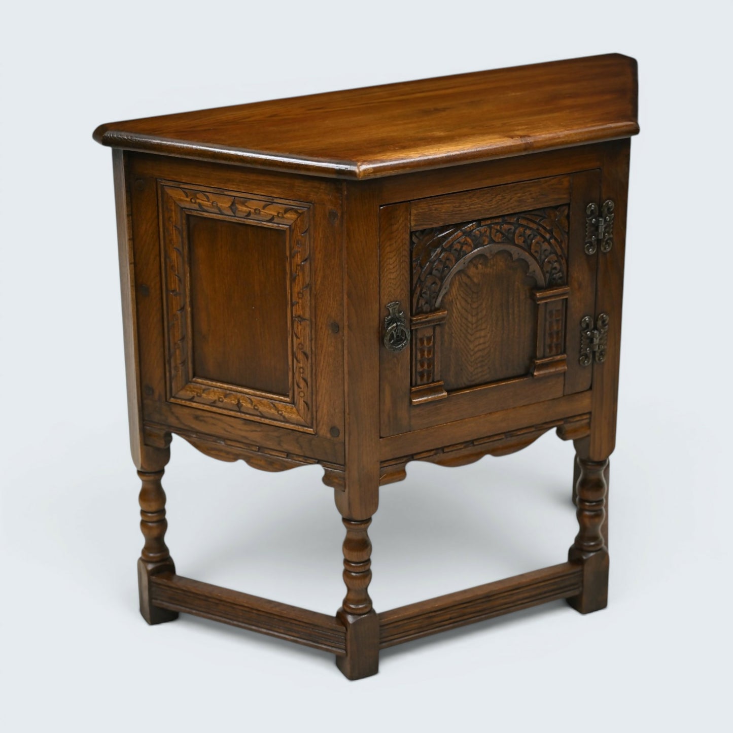 Old Charm Oak Hall Table With Cupboard Light Oak vintage Sideboard FREE Delivery