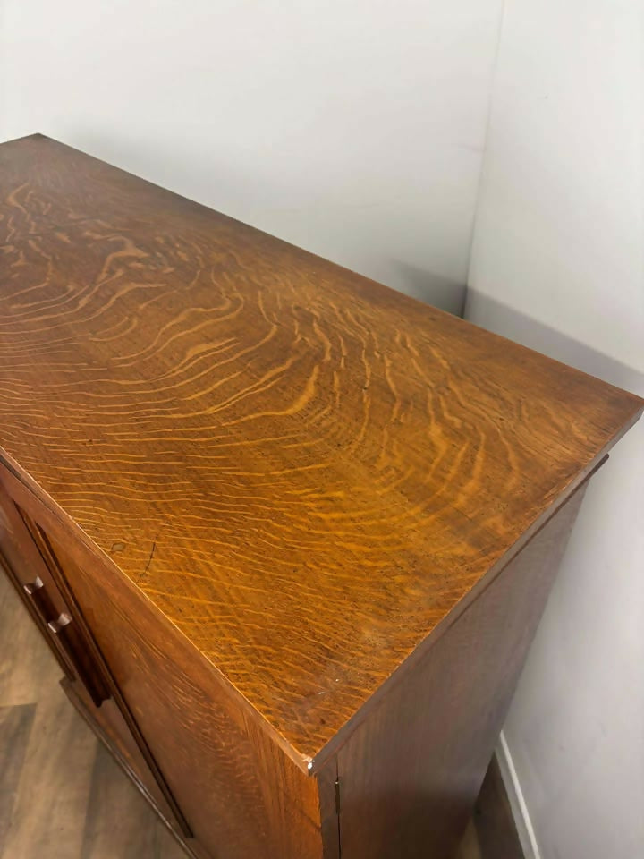 George V Oak Estate Cupboard with 36 Pigeonholes