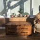 Handmade Vintage Leather Coffee Table Trunk: Vintage-Inspired Storage Chest