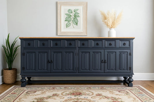 Large Old Charm Antique Carved Sideboard Professionally Refinished