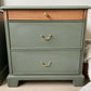 Pair of Hand-Painted Green Stag Bedside Tables | Vintage Wooden Cabinets | Professionally Restored Furniture