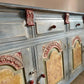 Blue hand painted vintage Sideboard /indian Sideboard