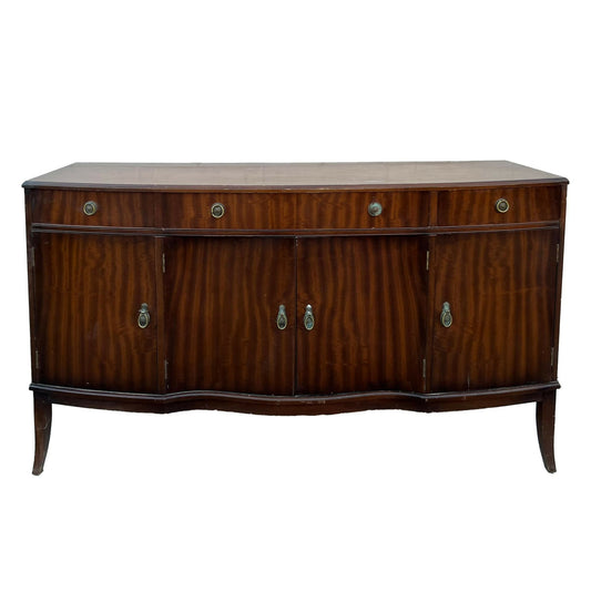 Medium Vintage Strongbow Serpentine Mahogany Sideboard