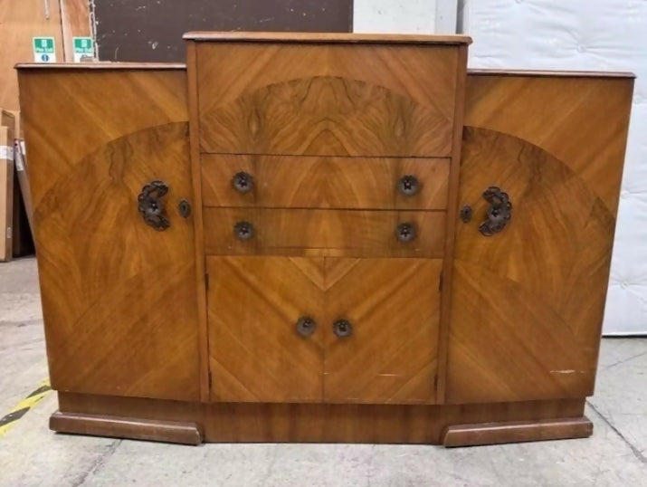 Large Art Deco Walnut Sideboard