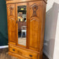 Edwardian Satinwood Double Wardroben
