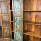 Large Vintage Rustic Indian Triple Door Cupboard in Distressed Blue