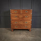 Rare Figured Walnut Military Vintage Campaign Chest of Drawers