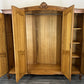 Wardrobe Vintage French Louis XVI Style Oak Four Door Armoire LOT 4814