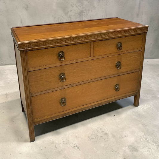 Antique Oak Art Deco period chest drawers