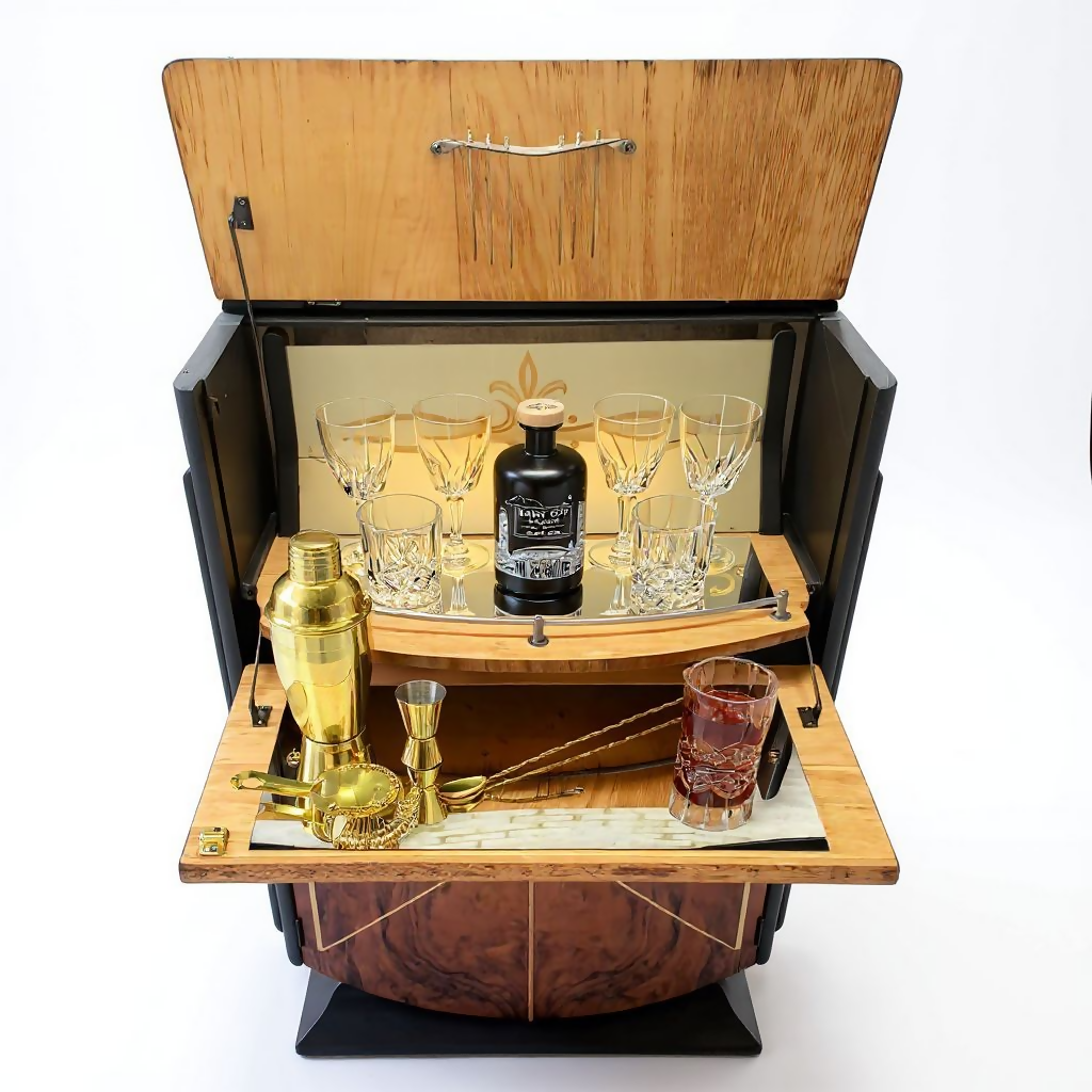 Art Deco Heron Drinks Cabinet