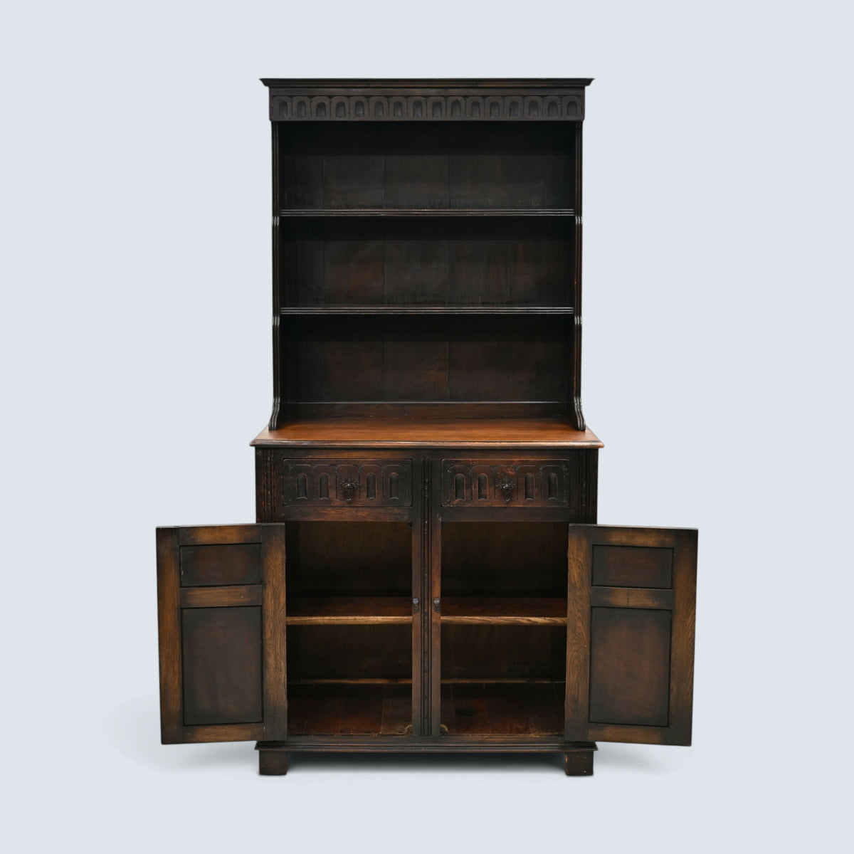Traditional Dark Oak Dresser with Drawers & Cupboard Georgian FREE UK Delivery*