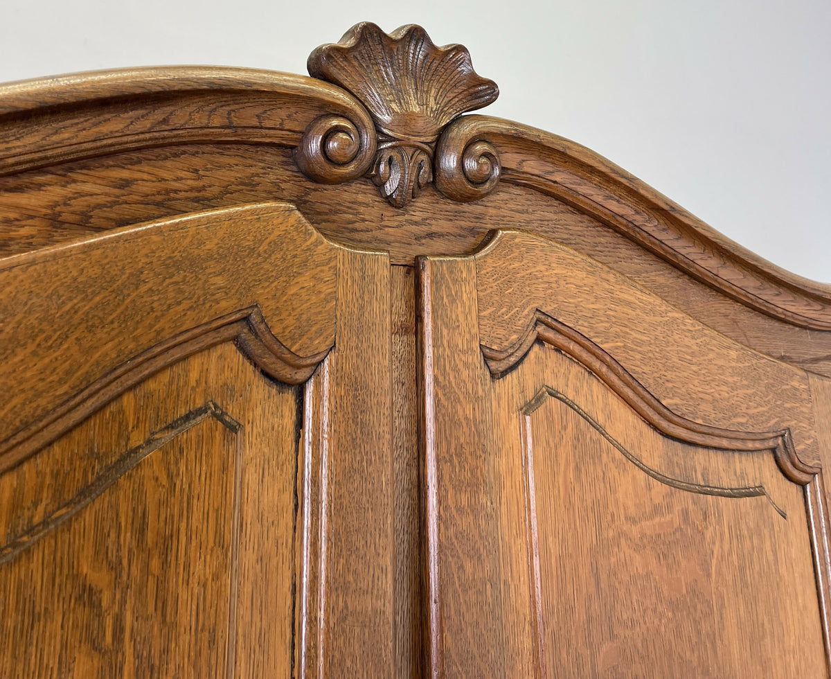 Wardrobe Vintage French Louis XVI Style Oak Four Door Carved Armoire LOT 6500