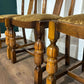 Vintage Honey Oak Dining Chairsc