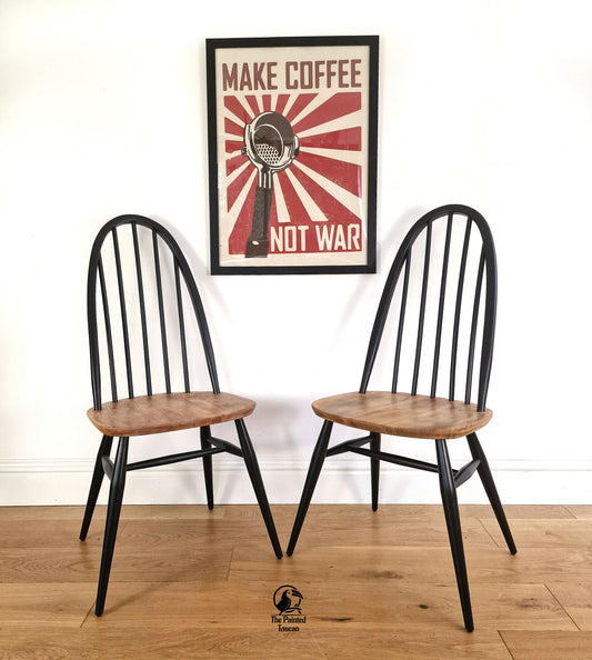 Pair of Ercol Chairs - Black