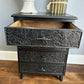 Elegantly restyled Black small occasional chest of drawers