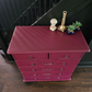 Vintage Mid Century Chest of Drawers Pink Fusion Mineral Paint Upcycled