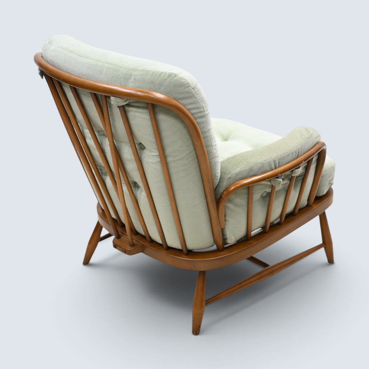 Ercol Jubilee Easy Chair Green Upholstery New Webbing FREE UK Delivery*
