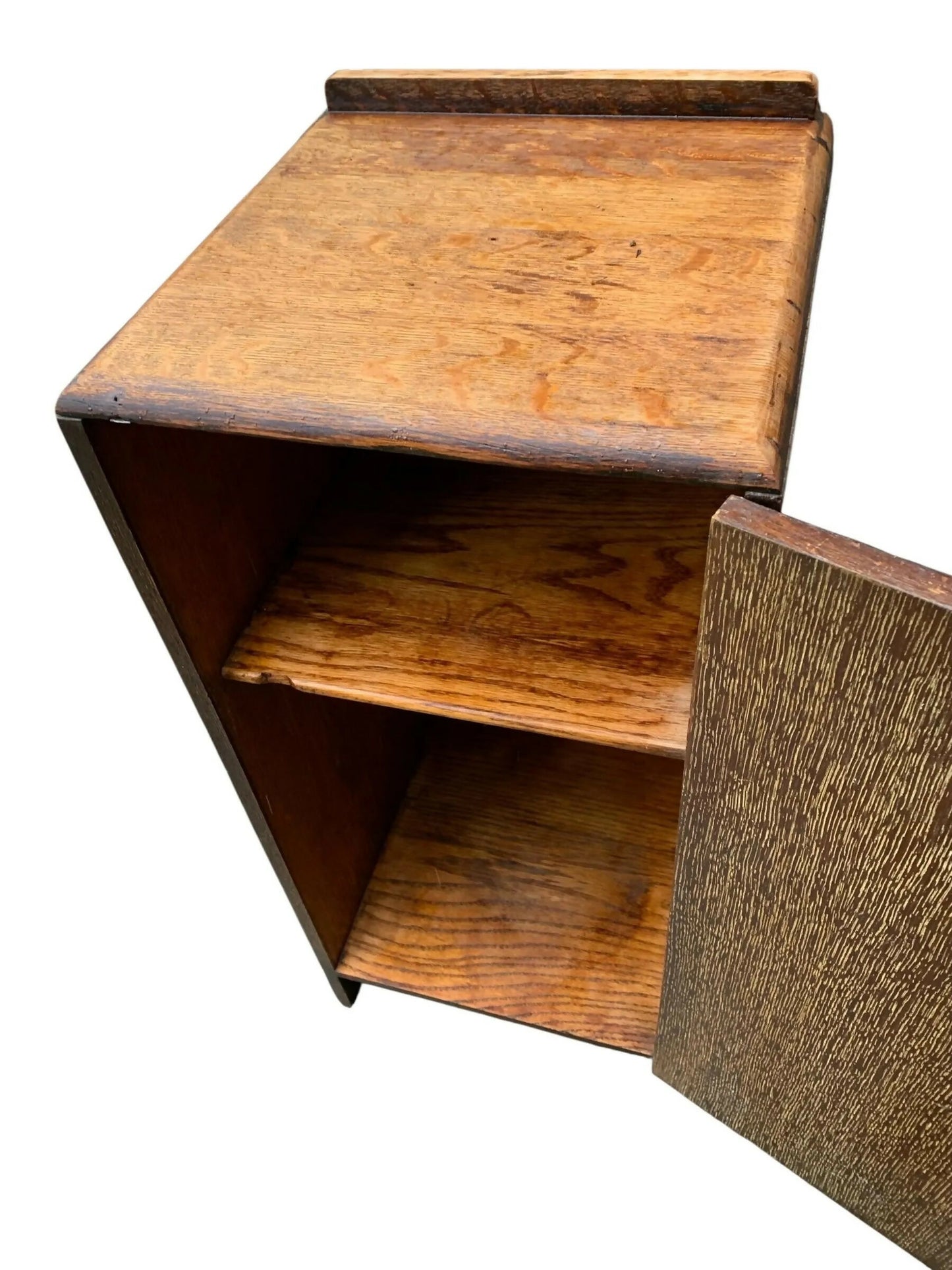 Vintage Art Deco Oak bedside cupboard side table