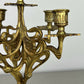Pair of Candelabras Vintage French Style Ornate 5 Arm Candle Holders LOT 6475