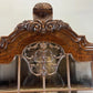 Bookcase Vintage French Carved Glass Doors Sideboard Drawers Cabinet LOT 4490